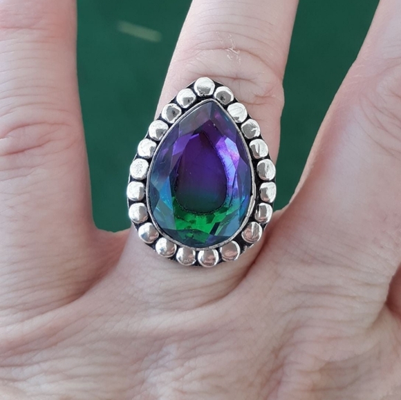 *** Sale *** New Bi-Color Tourmaline 925 Silver Ring.  - Picture 8 of 11